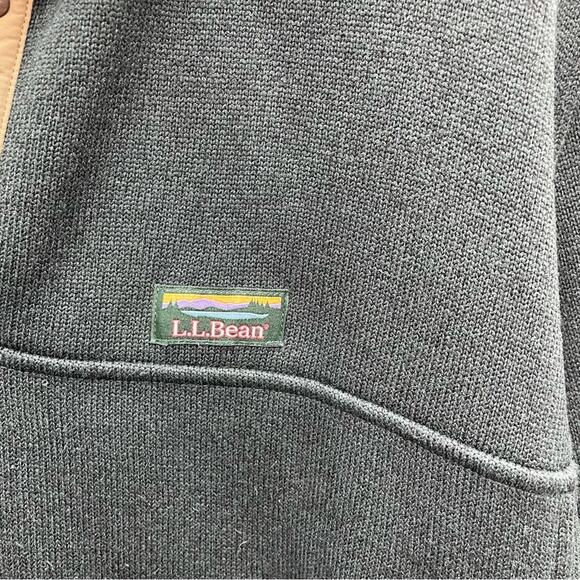 L.L. Bean Sweater Fleece Pullover In Hunter Green Men’s Size XXL - Picture 5 of 10